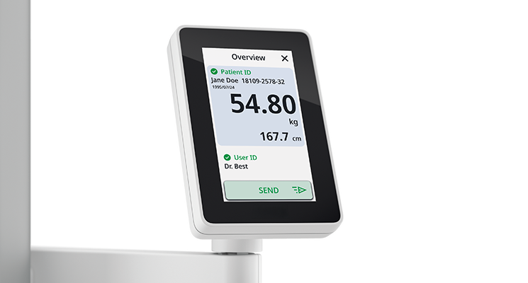 seca Scale-up Ultra - EMR-validated ultrasonic measuring station with ID-Display™ and handrail #5