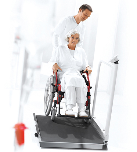 Sit on Chair Scales for elderly and infirm patients.